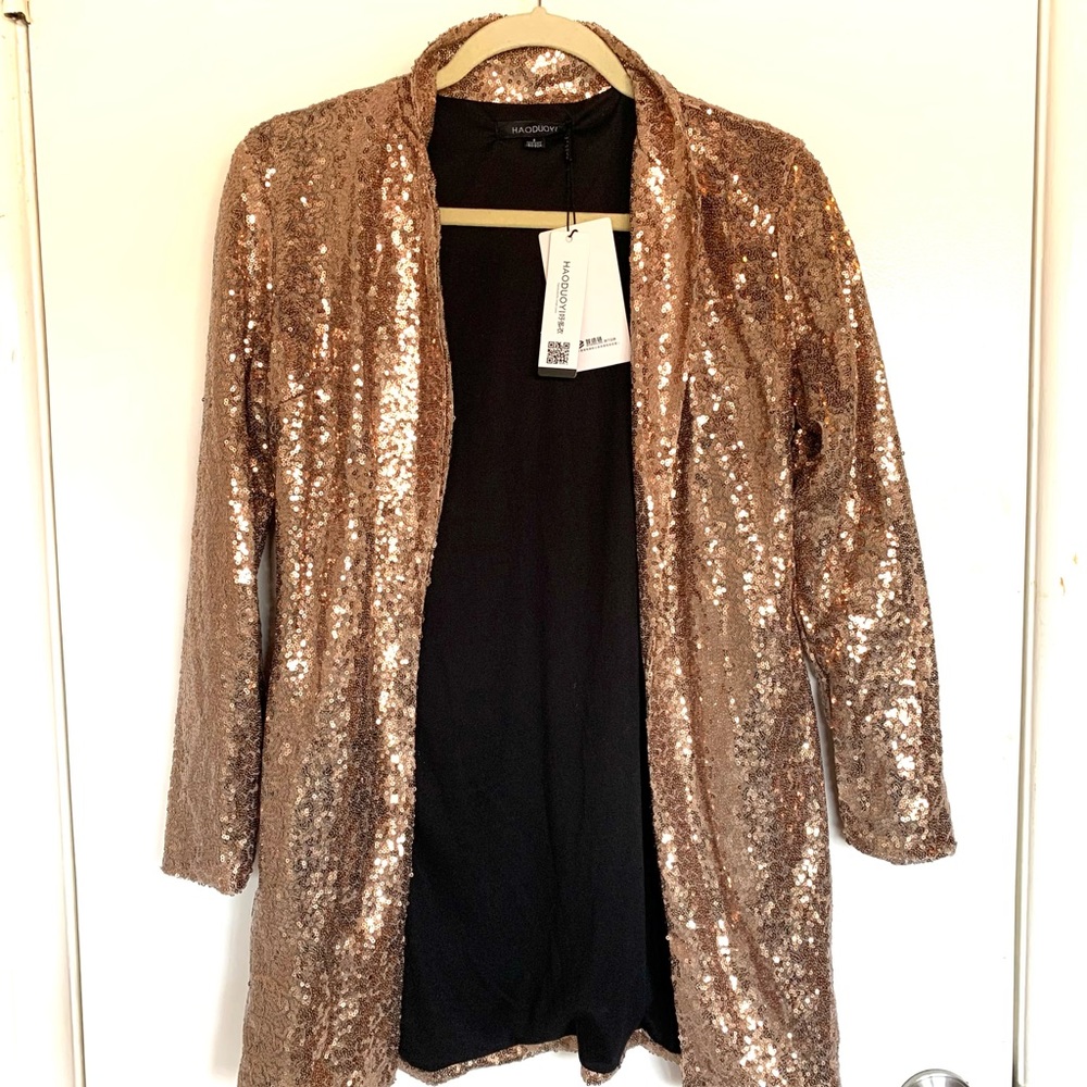 Gold sequined jacket